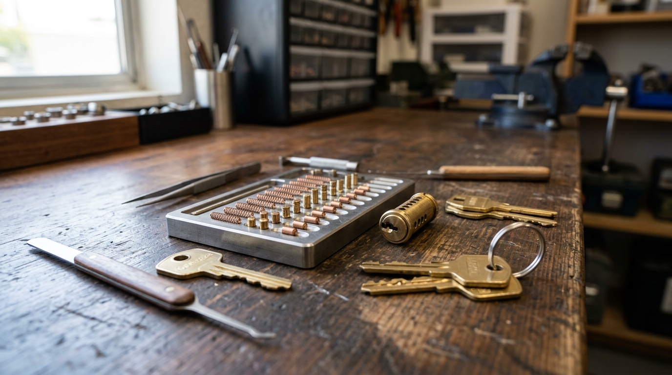Residential lock rekeying kit and pins for Locksmith San Diego